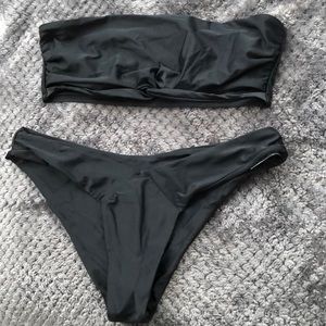 black strapless bikini